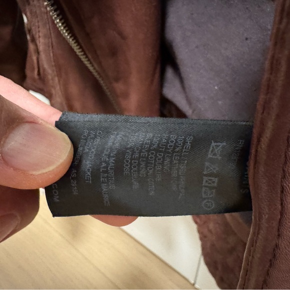 All Saints Dark Brown Leather Jacket - Picture 6 of 6